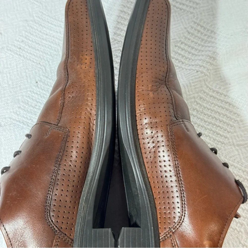 Ecco Men Johannesburg Oxford Perforated Bike Toe Shoe Mink‎ Brown Size 43..9/9.5
